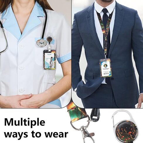 Cute Black Butterfly Lanyards Detachable for Id Badges, Black Retractable ID Badge Holder, Fashionable Badge Reel Heavy Duty with 360 Degrees Rotate Carabiner Clip, Nurse Teacher Office Gifts in Saudi Arabia