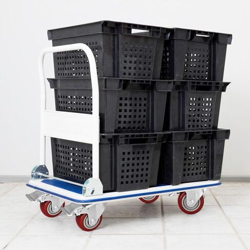 عجلات شديدة التحمل مقاس 4 بوصات تحمل 1800 رطل، عجلات تحمل قابلة للقفل مع فرامل، عجلات دوارة للأثاث ومنضدة العمل، مجموعة من 4 (مسامير مجانية) in Kuwait