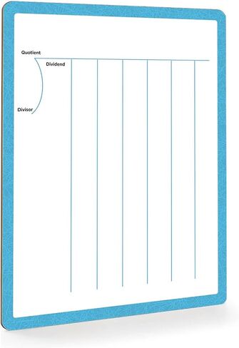 Dry Erase Division Board 9" x 12", Double Side Division Chart Table Math Manipulatives Lapboard for Kids Students Classroom Home (Division) in Kuwait