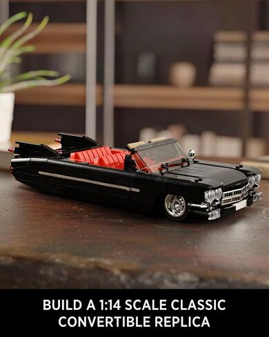 Nifeliz Eldorado، مجموعة بناء السيارات الكلاسيكية القديمة، مجموعة نماذج عرض السيارات الرياضية القابلة للتحويل لتقديم الهدايا للبالغين (1,245 قطعة) in Kuwait