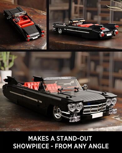 Nifeliz Eldorado، مجموعة بناء السيارات الكلاسيكية القديمة، مجموعة نماذج عرض السيارات الرياضية القابلة للتحويل لتقديم الهدايا للبالغين (1,245 قطعة) in Kuwait