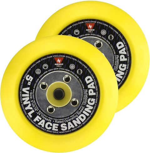 وسادة صنفرة NEIKO 30261A مقاس 5 بوصات مع دعامة من الفينيل PSA، عبوتان، أربور 5/16 بوصة مع 24 حامل خيط، 10,000 دورة في الدقيقة، وسادات الصنفرة مثالية لآلة الصنفرة المدارية والمزدوجة in Kuwait
