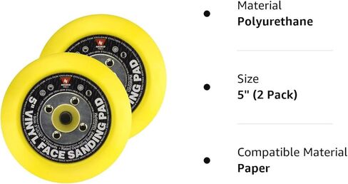 وسادة صنفرة NEIKO 30261A مقاس 5 بوصات مع دعامة من الفينيل PSA، عبوتان، أربور 5/16 بوصة مع 24 حامل خيط، 10,000 دورة في الدقيقة، وسادات الصنفرة مثالية لآلة الصنفرة المدارية والمزدوجة in Kuwait