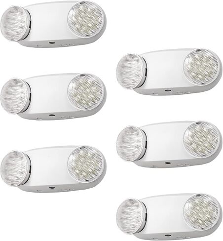 GZRUIYANG Emergency Lights with Battery Backup, 1 Pack Emergency Light, LED Commercial Emergency Lights, UL Listed, AC 120/277V, Hardwired Emergency Exit Light Fixtures for Business - (Black) in Saudi Arabia