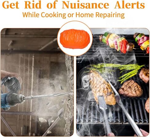 40 PCS Smoker Detector Cover Smoker Alarm Dust Paint Cover Fire Alarm Plastic Cover Thicken Elastic Smoker Alarm Paint Cover for Home Cooking or Baking in Saudi Arabia