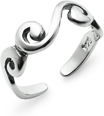 Silverline Jewelry 925 Sterling Silver Toe Ring, Infinity Symbol Adjustable Open Toe Ring in Kuwait