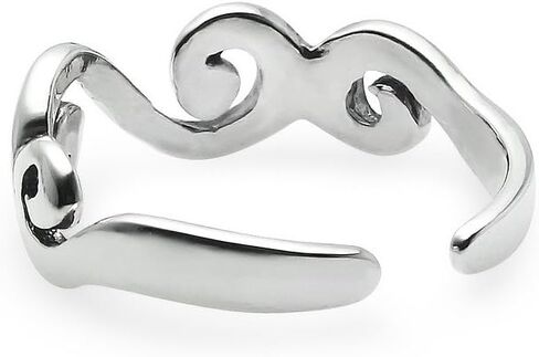 Silverline Jewelry 925 Sterling Silver Toe Ring, Infinity Symbol Adjustable Open Toe Ring in Kuwait