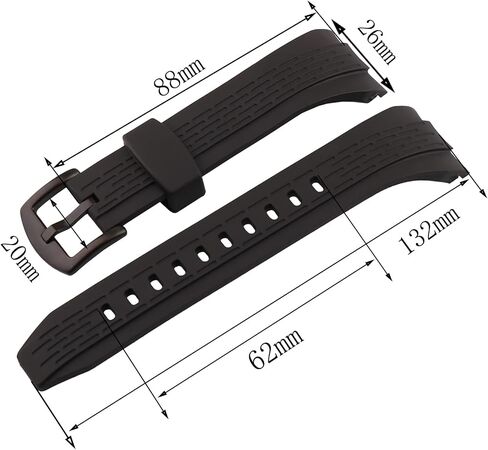 حزام ساعة مطاطي للرجال مقاس 26 ملم متوافق مع سلسلة Seiko VELATURA SRH006/SPC007 سوار ساعة من السيليكون للرياضات الخارجية للنساء وإبزيم سوار in Kuwait