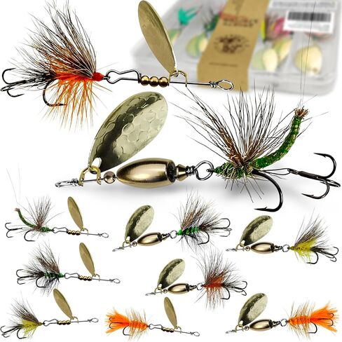 Trout Spinner Baits Fishing Lures, Hand-Tied, Brass Parts in Saudi Arabia
