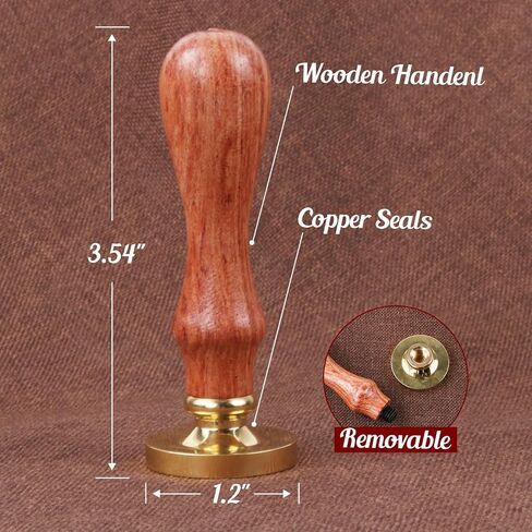 Wax Seal Stamp kit, 6pcs Wax Seal Stamp Head & 1 Wooden Handle Letter Wax Seal Kit, 6 Designs (Orange, Love, Candy, Dandelion, Moon and Stars, Rainbow) for Wedding Invitation (Lovely Image Series) in Saudi Arabia