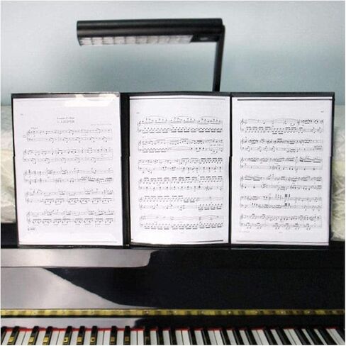 6 pages waterproof sheet music storage, sheet music folder, extension clip, for piano guitar in Kuwait