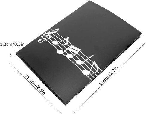 6 pages waterproof sheet music storage, sheet music folder, extension clip, for piano guitar in Kuwait