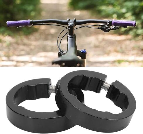 2Pcs Bike Grips Clamping Rings, Aluminum Alloy Beautiful Practical Bike Grip Lock On Clamps for 22.2mm Bike Handlebar,Bicycle Grip Lock On Clamps in Saudi Arabia