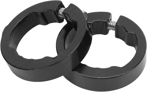 2Pcs Bike Grips Clamping Rings, Aluminum Alloy Beautiful Practical Bike Grip Lock On Clamps for 22.2mm Bike Handlebar,Bicycle Grip Lock On Clamps in Saudi Arabia