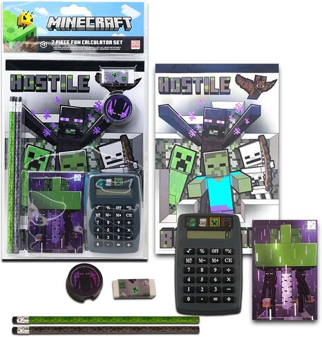 Minecraft School Supplies Value Pack - 9 Pc Bundle with Minecraft Folders, Notebook, and Stickers for Kids Boy Girls | Minecraft Back to School Supplies in Saudi Arabia