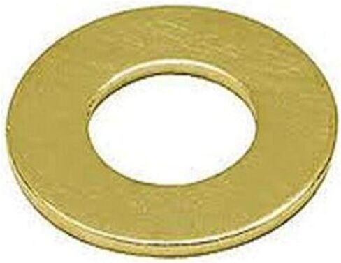 غسالة مسطحة من النحاس بأجزاء صغيرة، لمسة نهائية سادة، حجم لولبي 9/16 بوصة، معرف 0.62 بوصة، OD 1-1/2 بوصة، سمك 0.095 بوصة (عبوة من 10 قطع) in Kuwait