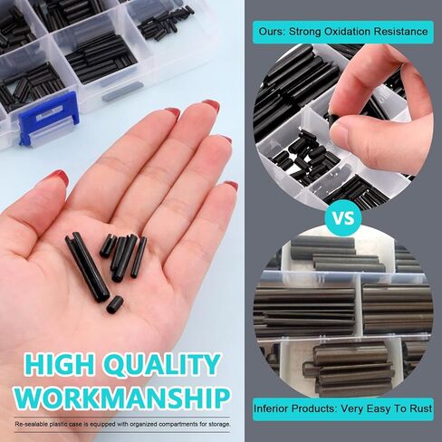 مجموعة متنوعة من 416 قطعة من دبابيس دوارة مترية، M1.5 M2 M2.5 M3 M4 M5 M6 13 نوعًا من دبابيس زنبركية مشقوقة من الصلب المقسم للتوسيع وتد التوتر مجموعة دبابيس لتحسين المنزل وآلات إصلاح السيارات in Kuwait