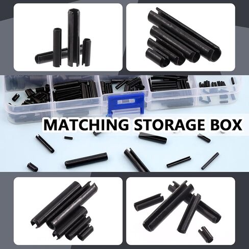 مجموعة متنوعة من 416 قطعة من دبابيس دوارة مترية، M1.5 M2 M2.5 M3 M4 M5 M6 13 نوعًا من دبابيس زنبركية مشقوقة من الصلب المقسم للتوسيع وتد التوتر مجموعة دبابيس لتحسين المنزل وآلات إصلاح السيارات in Kuwait