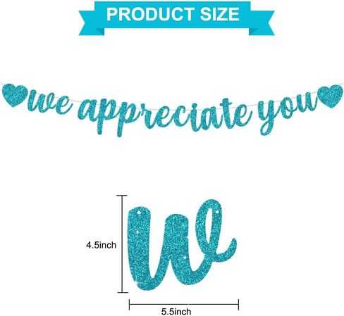 BEISHIDA Rose gold We Appreciate You Banner,NO DIY,Employee Appreciation Banner for Office Party Decorations,Thank you for Employee Teacher Doctor Nurse Staff Appreciation Banner in Saudi Arabia
