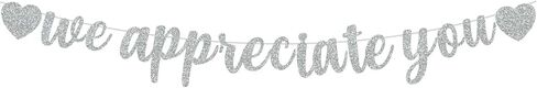 BEISHIDA Rose gold We Appreciate You Banner,NO DIY,Employee Appreciation Banner for Office Party Decorations,Thank you for Employee Teacher Doctor Nurse Staff Appreciation Banner in Saudi Arabia