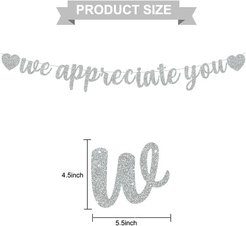 BEISHIDA Rose gold We Appreciate You Banner,NO DIY,Employee Appreciation Banner for Office Party Decorations,Thank you for Employee Teacher Doctor Nurse Staff Appreciation Banner in Saudi Arabia