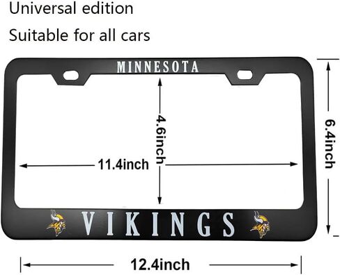 2pcs of Chiefs Black Aluminum License Plate Frame Fit for All Cars(with Screw) in Saudi Arabia
