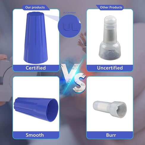 Wire Nuts Electrical for Connectors Work: Twist Wire Nuts for Electricians - Wire Connection Caps for Indoor and Outdoor. in Kuwait