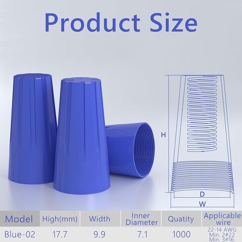 Wire Nuts Electrical for Connectors Work: Twist Wire Nuts for Electricians - Wire Connection Caps for Indoor and Outdoor. in Kuwait