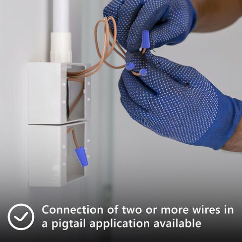 Wire Nuts Electrical for Connectors Work: Twist Wire Nuts for Electricians - Wire Connection Caps for Indoor and Outdoor. in Kuwait