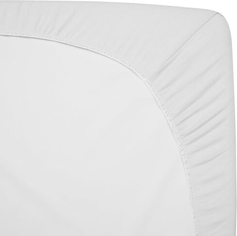 American Baby Company 100% قطن جيرسي طبيعي، ملاءة جيب عميقة للغاية مقاس 7.5 بوصة مصممة لمرتبة سرير أطفال صغيرة مقاس 5 بوصات، باللون الأبيض، للأولاد والبنات، عدد 1 (عبوة من قطعة واحدة) in Kuwait