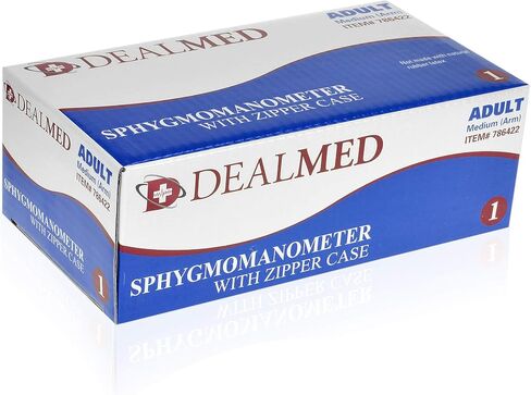 Dealmed Professional Aneroid Sphygmomanometer – Manual Arm Blood Pressure Monitor with Adult Size Cuff and Carry Case, Black (1, Adult) in Saudi Arabia