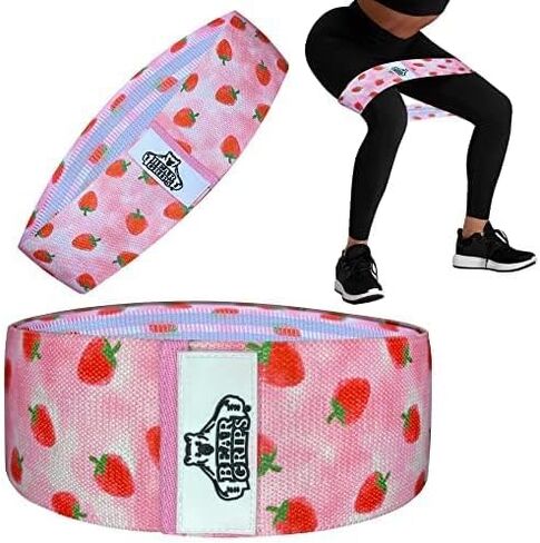 أربطة مقاومة لقبضات الدب للتمرين - أربطة تمرين لمعدات الصالة الرياضية المنزلية - أربطة مرنة لتمارين عضلات الأرداف لممارسة كتل اليوجا والبيلاتس والورك والساقين والفخذ in Kuwait