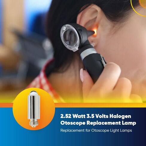 3.5V Halogen Replacement Lamp for Welch Allyn Bulb 03100, WA 03100, 03100-U by Technical Precision - Compatible Welch Allyn Light Bulb - Clear - 1 Pack in Kuwait