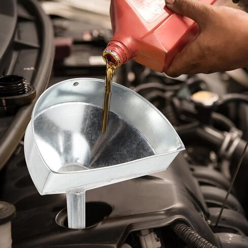 FAVOMOTO Car Fuel Funnel Metal Sieve Strainer Stainless Steel Funnel Spout Funnel with Filter Wide Mouth Fuel Funnels Long Spout Extension for Water, Fuel, Transmission, Oil Change in Saudi Arabia