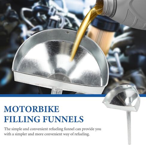FAVOMOTO Car Fuel Funnel Metal Sieve Strainer Stainless Steel Funnel Spout Funnel with Filter Wide Mouth Fuel Funnels Long Spout Extension for Water, Fuel, Transmission, Oil Change in Saudi Arabia