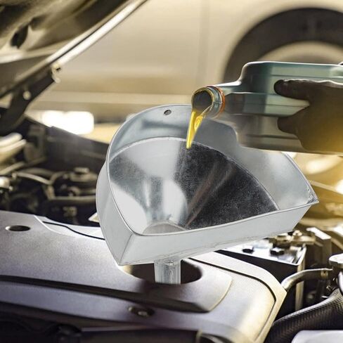 FAVOMOTO Car Fuel Funnel Metal Sieve Strainer Stainless Steel Funnel Spout Funnel with Filter Wide Mouth Fuel Funnels Long Spout Extension for Water, Fuel, Transmission, Oil Change in Saudi Arabia
