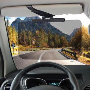 Enhanced Car Sun Visor Extender - Adapt to Glare-Free Driving with Polarized, UV400 Shielding, Adjustable Design, Safety from UV Rays and Stray Light for Clear and Safe Vision in Kuwait