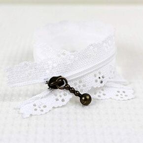 YICBOR 20pcs/lot Lace Zippers 25cm/10inch Finish Zippers Closed End Zippers for Sewing (black)