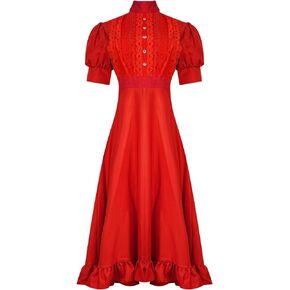 Horror Movie Red Costume Women Gothic Red Dress Halloween Cosplay Costume Outfits for Party