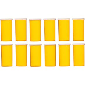 Plastic Vials with Child-Resistant Caps, 40 Dram - 12 Per Bag