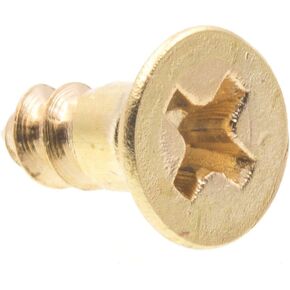 Prime-Line 9034476 Wood Screws, Flat Head, Phillips Drive, #6 X 3/8 In., Solid Brass (25 Pack)