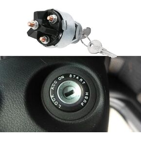 Ignition Switch with Key, Ignition Starter Switch Lock, Ignition Key Switch Universal Key Ignition Switch for Car, Truck, Tractor, Trailer, Forklift and More
