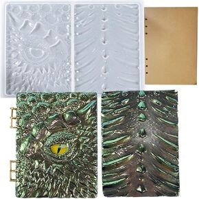 1 Set of Notebook Resin Mold with Cover Kit Silicone Molds Epoxy Resin Dragon Eye Shaped for A5 Paper Diary Take Notes Record, Handmade DIY Making Decor Art Crafts