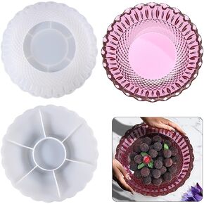 Yalulu Silicone Resin Tray Mold, Fruit Storage Tray Epoxy Resin Casting Molds, Bowl Silicone Mould for Fruit Plate, Jewelry Dish, Home Decoration