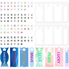 8 قطع قالب علامة الاسم لستانلي، لوحة اسم لستانلي قالب سيليكون للوحة اسم ستانلي قالب لوحة اسم ستانلي 40oz مخصصة للوحة اسم ستانلي مع 110 حروف in Kuwait