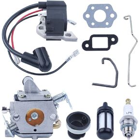 Carburetor Ignition Coil For Stihl 017 018 MS170 MS180 Throttle Choke Rod Kit, Carburetor, Ignition Coil, Fuel Flter, Throttle Rod, Choke Rod, Spark Plug, Carb Gasket, Muffler Gasket