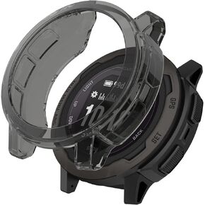 حافظة MOTONG متوافقة مع Garmin Instinct 2S حافظة واقية شفافة من مادة TPU - حافظة ساعة واقية من مادة TPU متوافقة مع Garmin Instinct 2S (TPU أسود، لـ Instinct 2S)