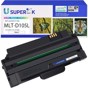 Usuperink MLT-D105L Compatible Toner Cartridge Replacement for Samsung MLTD105L 105L Use with ML-2525 ML-2545 SCX-4623F Printer (Black, 1 Pack)