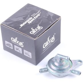 Glixal Gas Fuel Vacuum Shut Off Valve Swtich Petcock GY6 50cc 125cc 150cc 139QMB 152QMI 157QMJ Moped Scooter ATV Go-Kart (3-Port)