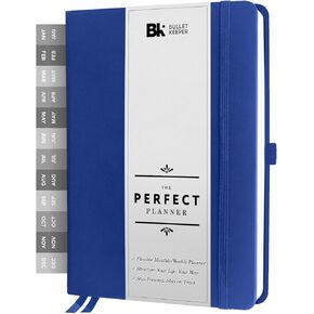 BK UNDATED Yearly Weekly/Monthly Planner 2025-26 Daily Planner Agenda & Personal Organizer to Increase Productivity, Academic Planner w/Sticker Set. A5 (5.8 x 8.3) - Black Hardcover